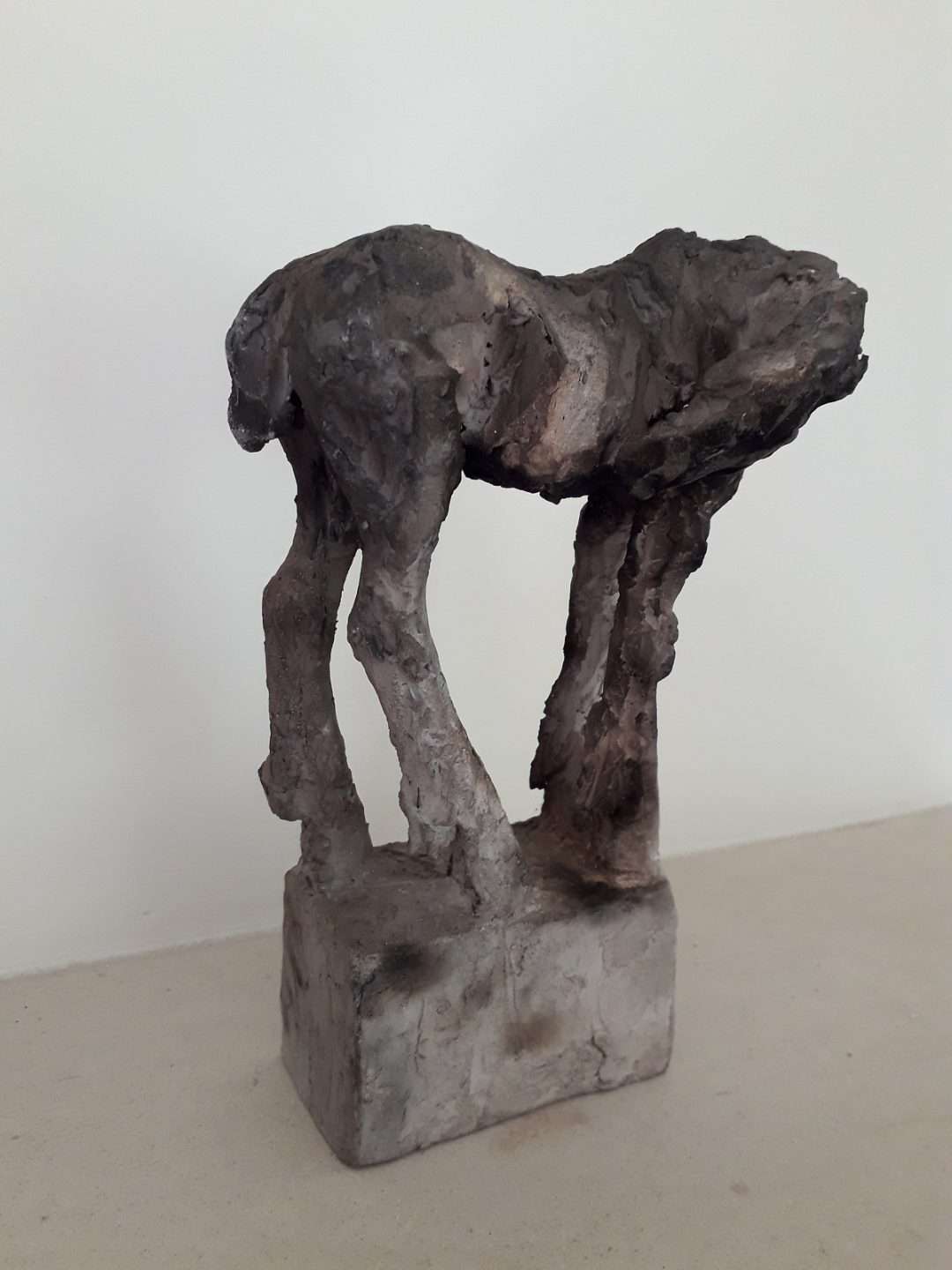 shire horse foal sculpture, raku fired ceramic horse foal sculpture, ceramic animal sculpture